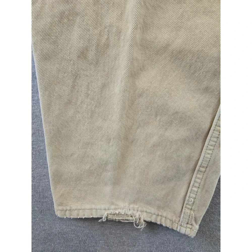 Vintage Levi's 501 Jeans Mens 38x30 Tan Straight Leg‎ Button Fly Made USA 01 Y2K